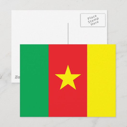 Kamerunaflagge Postkarte (Vorne/Hinten)