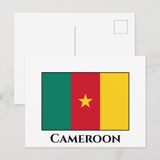 Kamerunaflagge Postkarte (Vorne/Hinten)