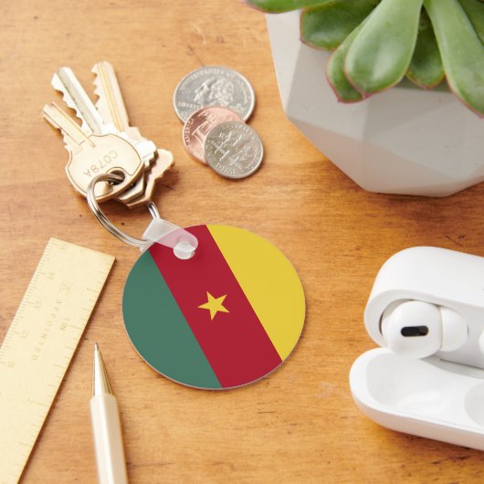 Kamerunaflagge Schlüsselanhänger (Schreibtisch)