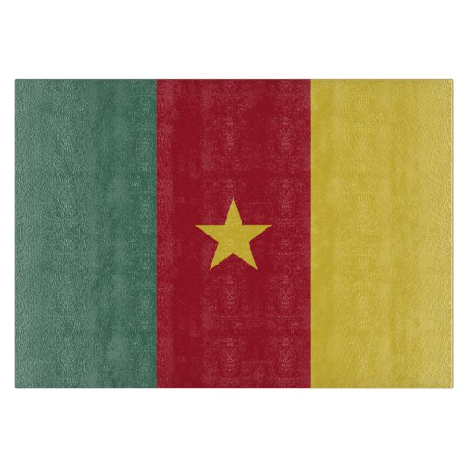 Kamerunaflagge Schneidebrett (Vorderseite)