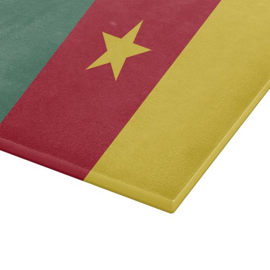 Kamerunaflagge Schneidebrett (Ecke)