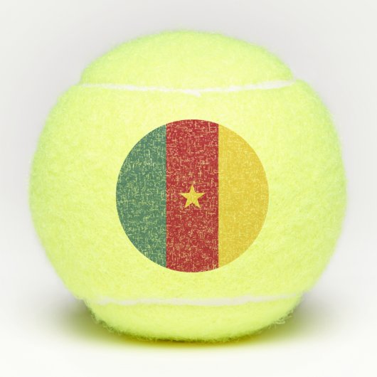 Kamerunaflagge Tennisbälle (Vorderseite)