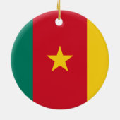 Kameruner Fahne Keramik Ornament (Hinten)