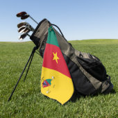Kameruner Fahnenwappen Golfhandtuch (Gras)