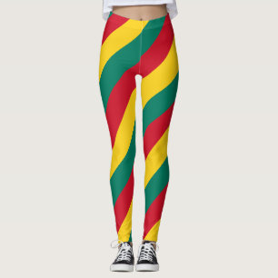 Kameruner Farben für die Nationalflagge diagonal g Leggings