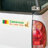 Kameruner Flaggen + Karte Autoaufkleber (Auf Lkw)