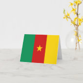 Kameruner Flaggennotecard Karte (Gelbe Blume)