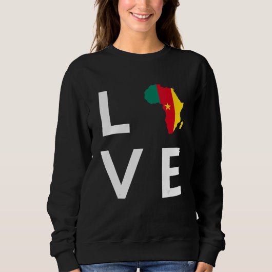 Kameruner Flaggenstaat Liebe Afrika Kontinentale S Sweatshirt (Vorderseite)