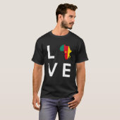 Kameruner Flaggenstaat Liebe Afrika Kontinentale S T-Shirt (Vorne ganz)