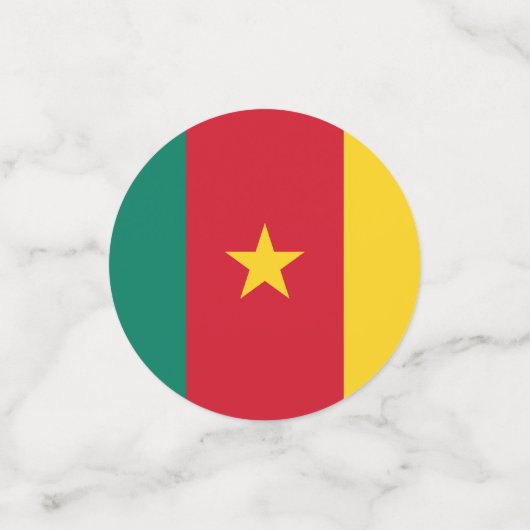 Kameruner Flaggentisch Confetti Konfetti (Klein Vorderseite)