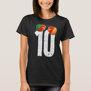 Kameruner Fußballspieler Nummer 10 Kamerunische Fl T-Shirt