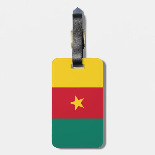 Kameruner Gepäckmarke Gepäckanhänger (Rückseite vertikal)