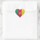 Kameruner Liebe-Flaggenstempel Herz-Aufkleber (Tasche)