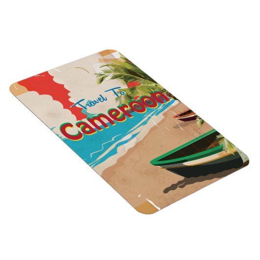 Kameruner Reiseplakat Magnet (Rechte Seite)