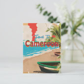 Kameruner Reiseplakat Postkarte (Stehend Vorderseite)
