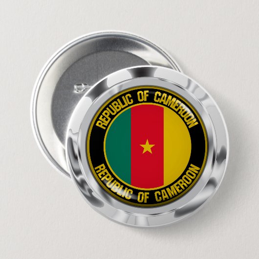Kameruner RundEmblem Button (Vorne & Hinten)