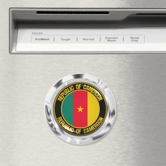 Kameruner RundEmblem Magnet (In Situ (Geschirrspüler))