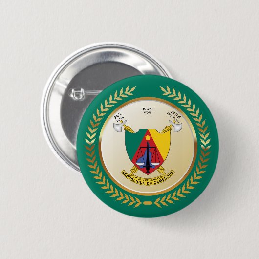 Kameruner Wappen Button (Vorne & Hinten)