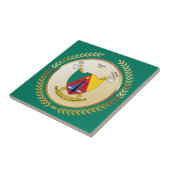 Kameruner Wappen Fliese (Seite)