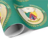 Kameruner Wappen Geschenkpapier (Rolleneckpunkt)