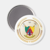 Kameruner Wappen Magnet (Vorderseite/Rückseite)