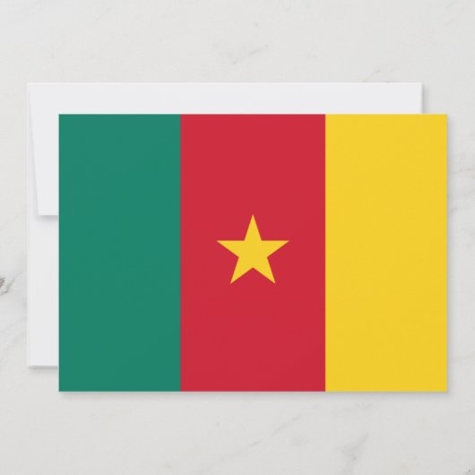 Kamerunische Flagge, Flagge von Kamerun Hochzeit Einladung (Rückseite)