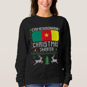 Kamerunische Flagge Kamerunischer Weihnachtssüßer Sweatshirt