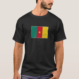 Kamerunische Flagge mit Vintager kamerunischer Nat T-Shirt
