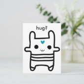 Kami - herzhafter Hase, Umarmung? Postkarte (Stehend Vorderseite)