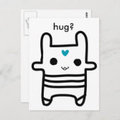 Kami - herzhafter Hase, Umarmung? Postkarte (Vorne/Hinten)
