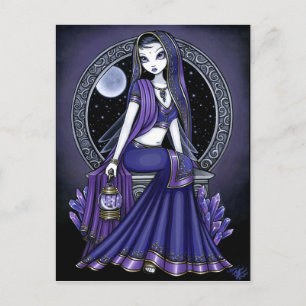 "Kami" Lila Moon Sari Fairy Postcard Postkarte