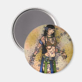 Kami Tribal Belly Dancer Magnet (Vorderseite/Rückseite)