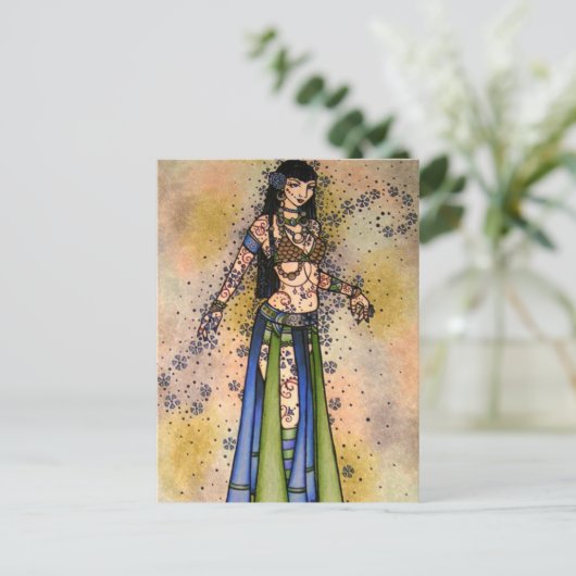 Kami Tribal Belly Dancer Postkarte (Stehend Vorderseite)