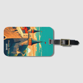 Kamianets Podilskyi Vintage Travel Art Gepäckanhänger