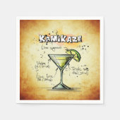 Kamikaze Barkeeper Drink Rezept Serviette (Vorderseite)