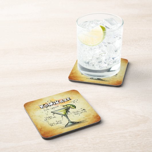 Kamikaze Barkeeper Drink Rezept Untersetzer (Rechte Seite)