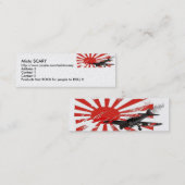 Kamikaze-Bomber-japanische aufgehende Mini Visitenkarte (Vorne/Hinten)