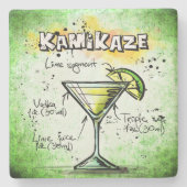 Kamikaze Drink Rezept Steinuntersetzer (Vorderseite)