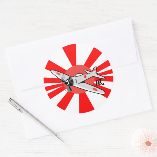 Kamikaze Large Runder Aufkleber (Umschlag)