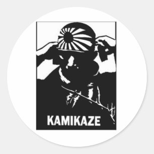Kamikaze Runder Aufkleber