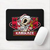 Kamikaze Schädel mit japanischem Schwert Mousepad (Mit Mouse)