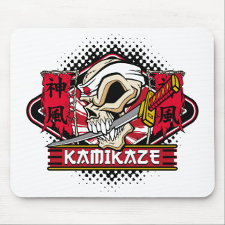 Kamikaze Schädel mit japanischem Schwert Mousepad
