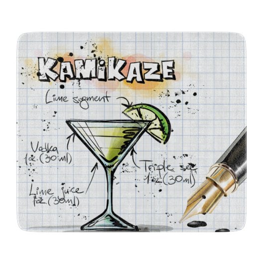 Kamikaze Schneidebrett (Vorderseite)