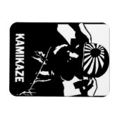 Kamikaze Schwarz-Weiß-Pilot Magnet (Horizontal)