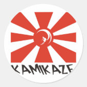 Kamikaze Surf Runder Aufkleber (Vorderseite)