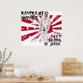 Kamikaze Zombie Poster (Küche)