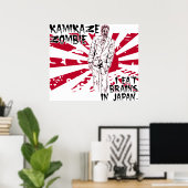 Kamikaze Zombie Poster (Heimbüro)