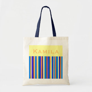 Kamila Personalisiert Striped Blue Tote Bag Tragetasche