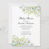 Kamille Blume. Blumendusche Einladung (Vorderseite)