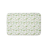 Kamille Blume Botanisches rustikales Muster Badematte (Vorderseite)